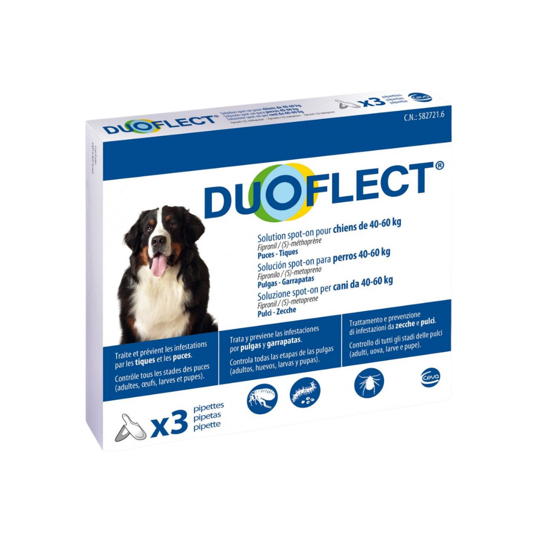 Duoflect Pipettes Antiparasitaires 40-60kg x3
