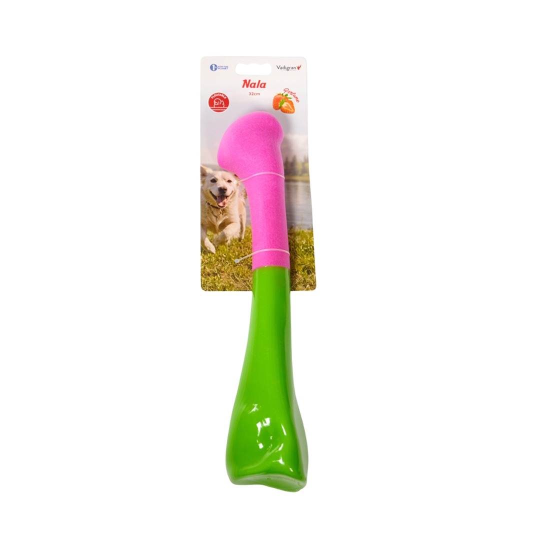 Jouet chien TPR Os Fraise