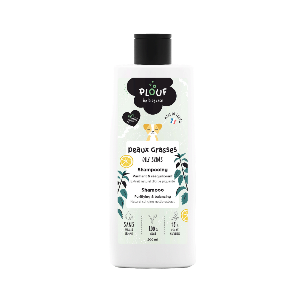PLOUF Chien shampooing peau grasse 200 ml