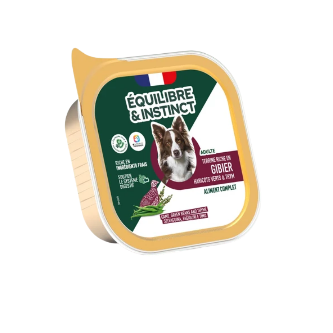 Pâtées riches en gibier, haricots verts & thym 300gr