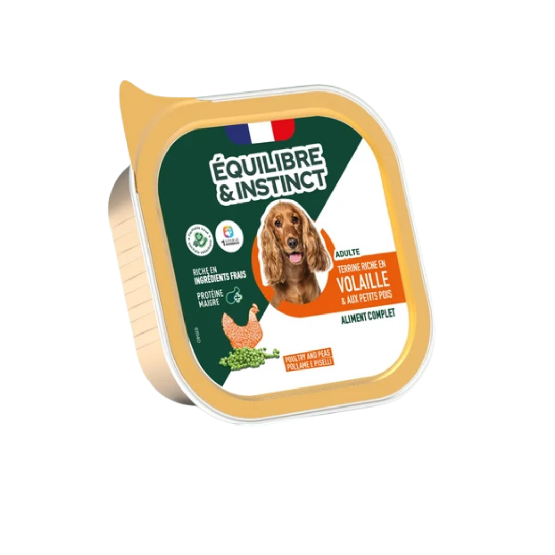 Pâtées riches en volaille & aux petits pois 300gr