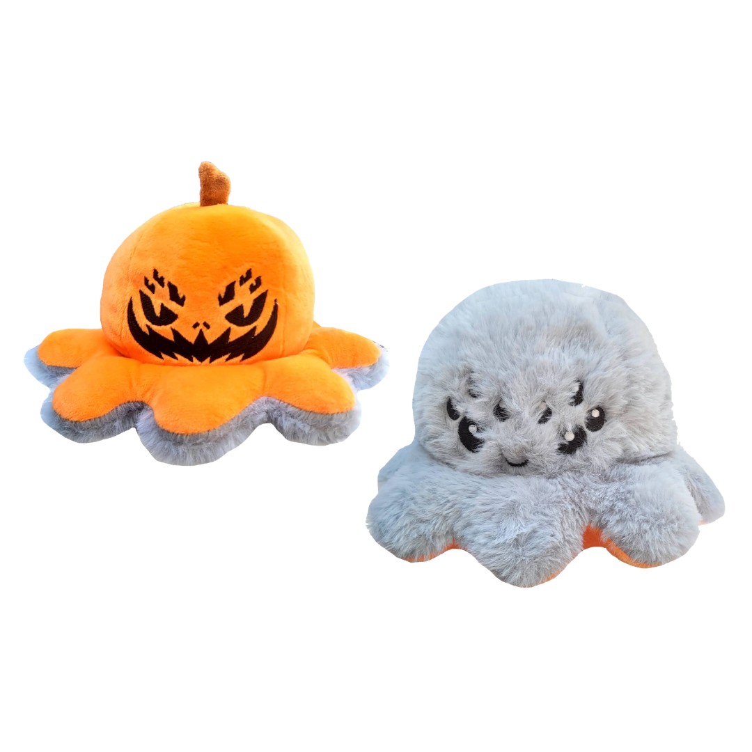 Peluche Pieuvre d'Halloween Réversible