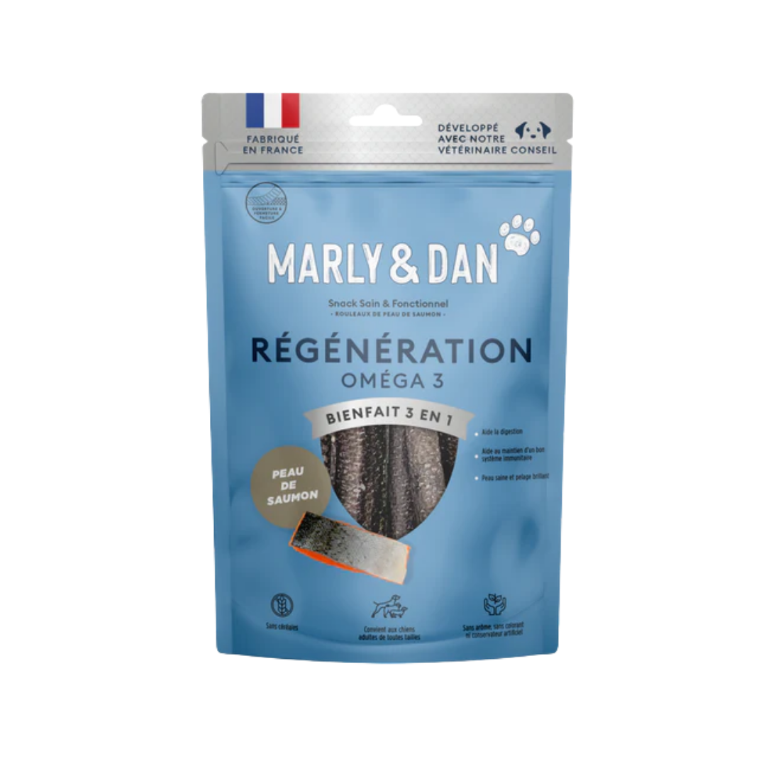 Marly&Dan Peaux de Saumon Régénération pour chien 60g