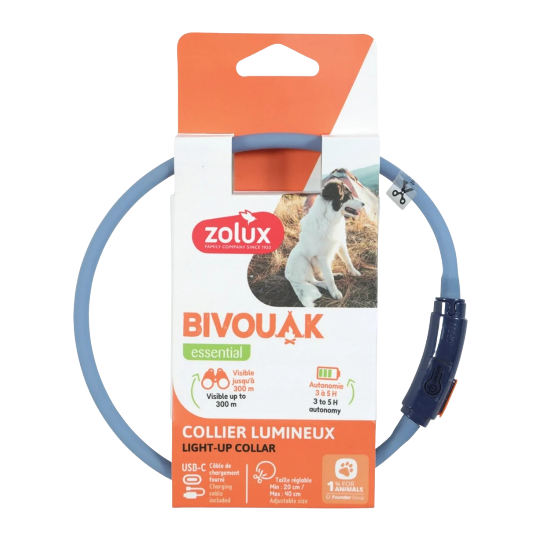 Zolux Bivouak – Collier Lumineux Poils Courts