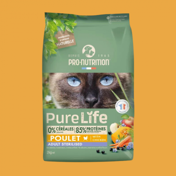 Pro-Nutrition Chat Pure Life Sterilized Poulet