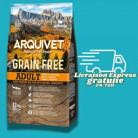 Arquivet - Adulte Sans céréales Dinde 12KG