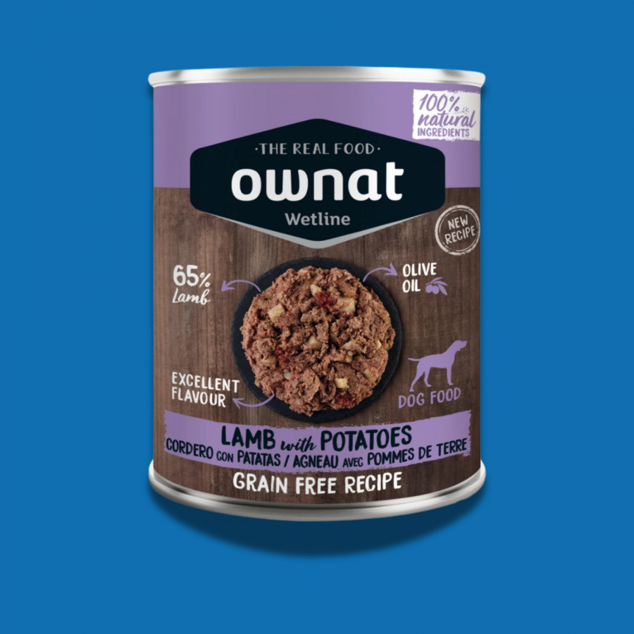 Pâtée pour Chien Ownat Agneau & Pomme de Terre – Naturelle & Sans Céréales