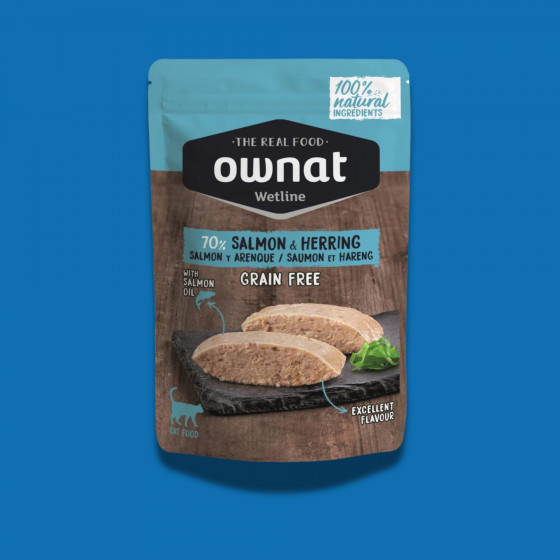 Pâtée pour Chat Ownat Saumon & Hareng – Naturelle & Sans Céréales