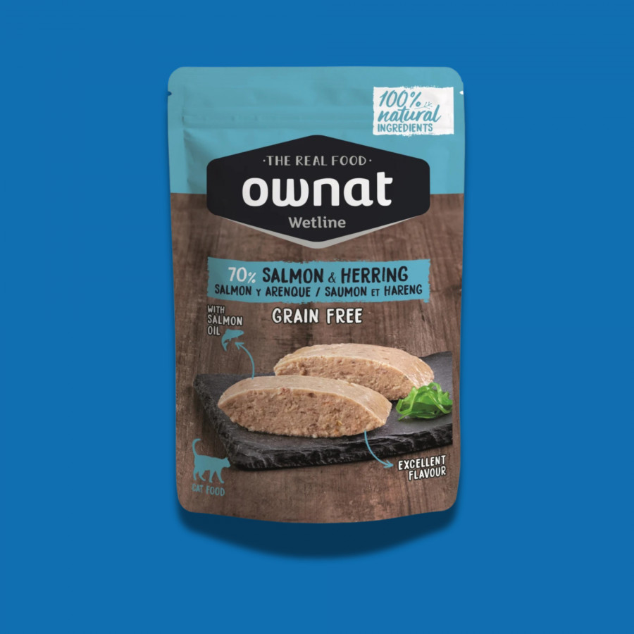 Pâtée pour Chat Ownat Saumon & Hareng – Naturelle & Sans Céréales
