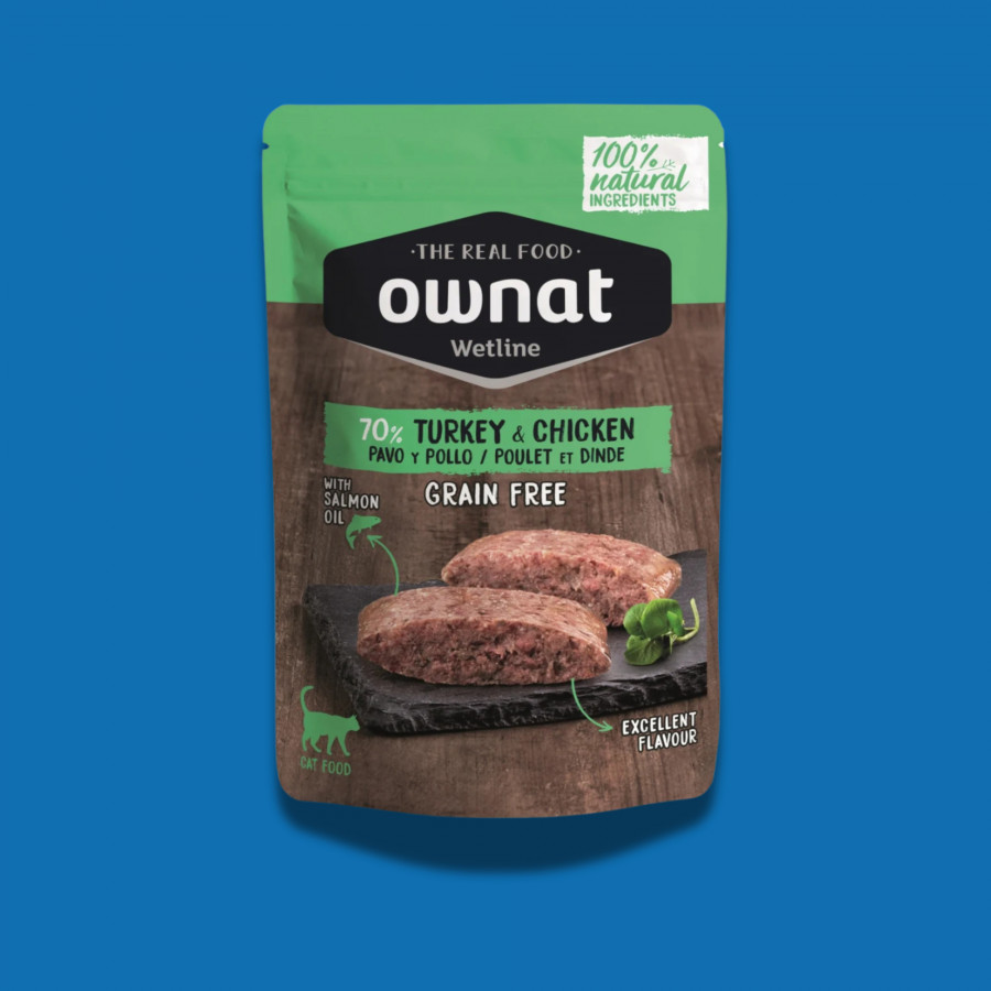 Pâtée pour Chat Ownat Dinde & Poulet – Naturelle & Sans Céréales Pâtée pour Chat Ownat Dinde & Poulet – Naturelle & Sans Céréales