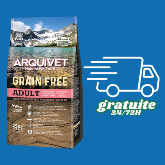 Arquivet - Adulte Sans céréales Thon et Saumon 12KG