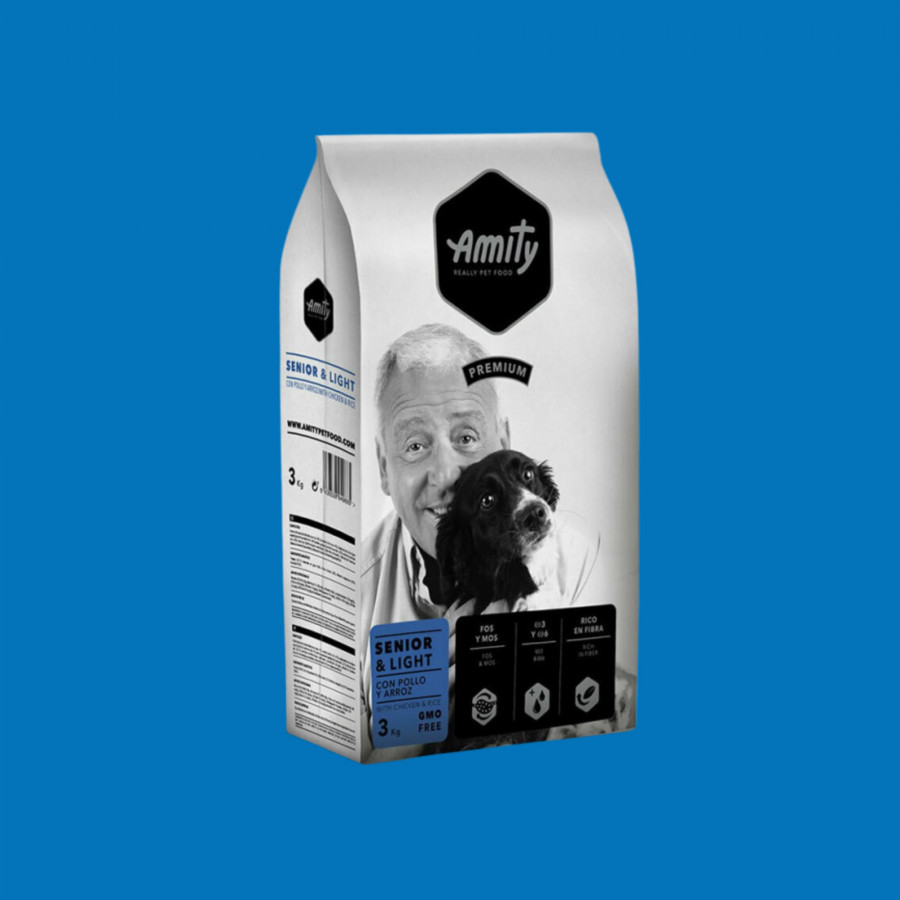 Croquettes chien senior light – Amity Premium