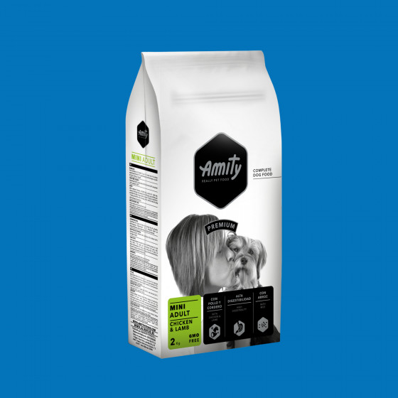 Croquettes mini adult poulet & agneau – Amity Premium