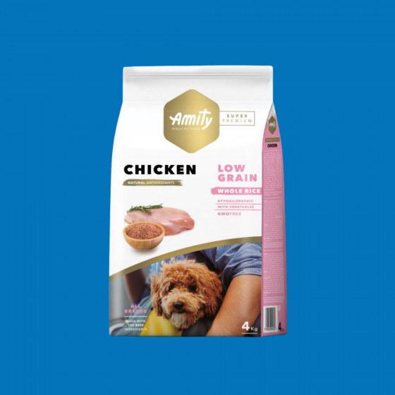 Croquettes chien adulte poulet – Amity Super Premium