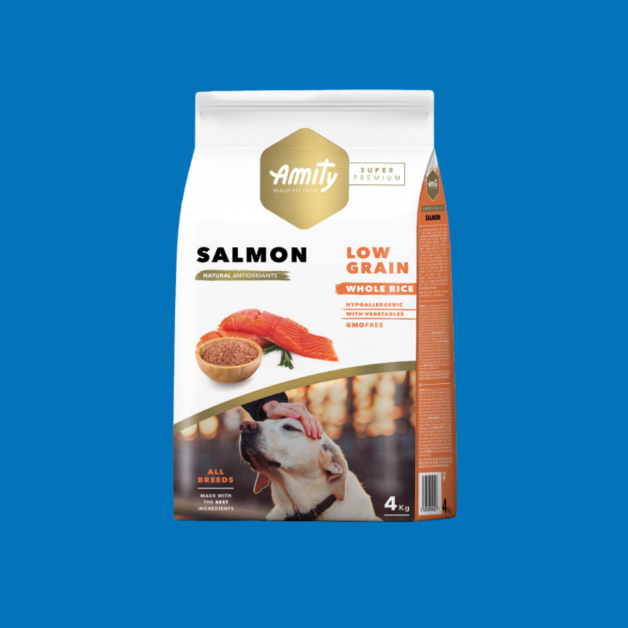 Croquettes chien adulte saumon – Amity Super Premium