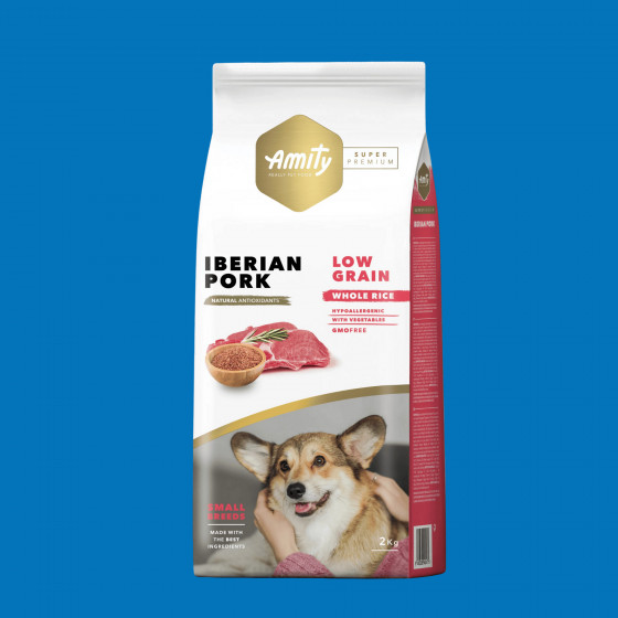 Croquettes mini porc ibérique 2 kg – Amity Super Premium