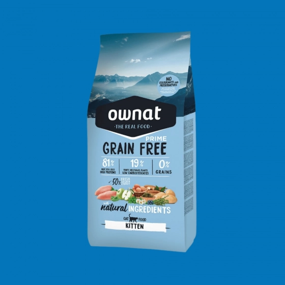 Croquettes Chaton Ownat GF Prime – Poulet & Dinde Frais