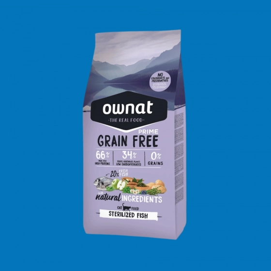 Croquettes Chat Stérilisé Ownat GF Prime – Poisson Frais