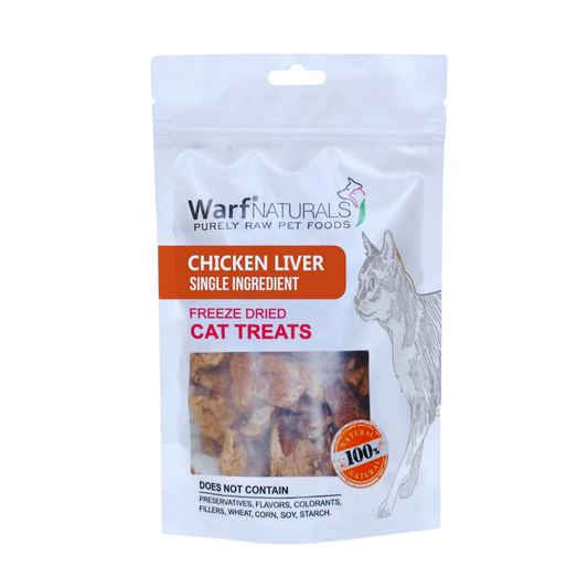 Warf Naturals Friandise Lyophilisée Foie de Poulet Chat 40g