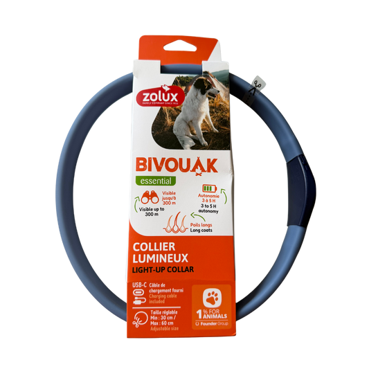 Zolux Bivouak – Collier Lumineux Poils Long