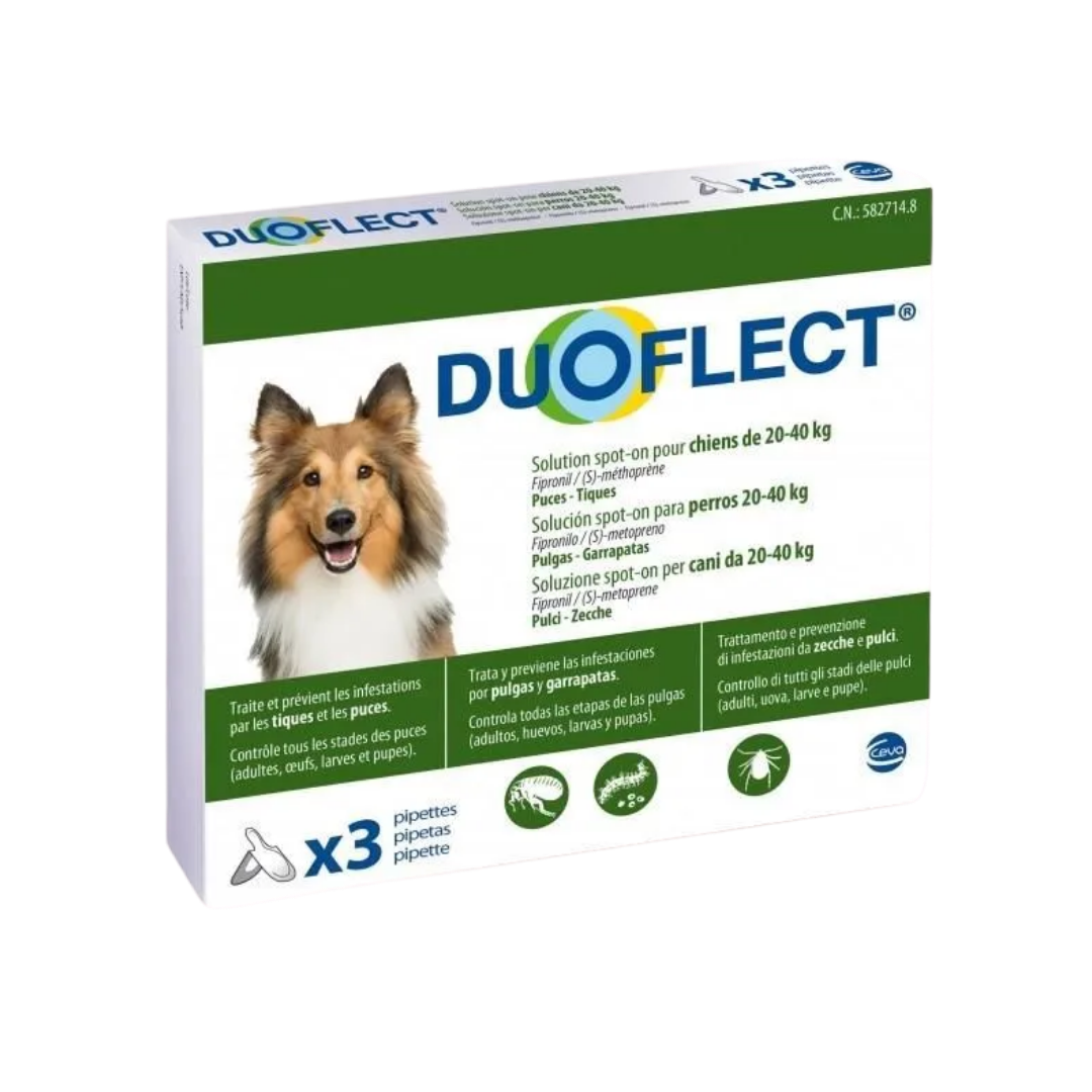 Duoflect Pipettes Antiparasitaires 20-40kg x3