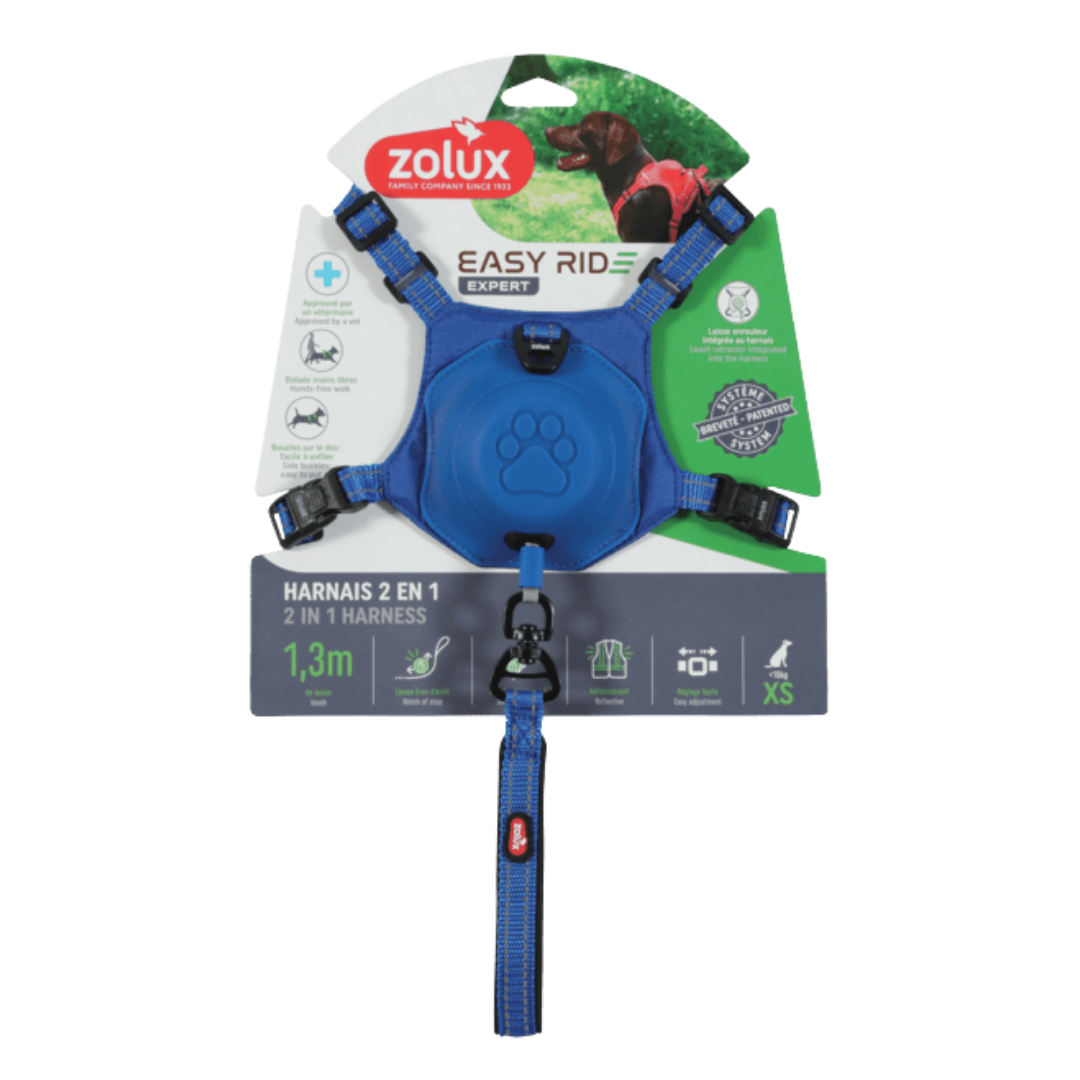 Zolux Harnais Easy Ride Bleu