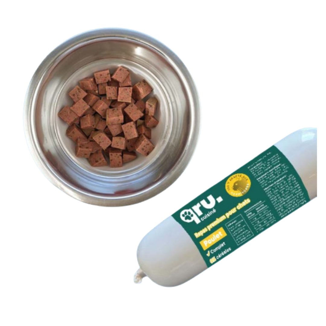Qru - Saucisson Poulet pour Chat - 200g