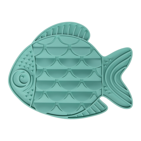 Tapis à lécher Poisson Vert XL