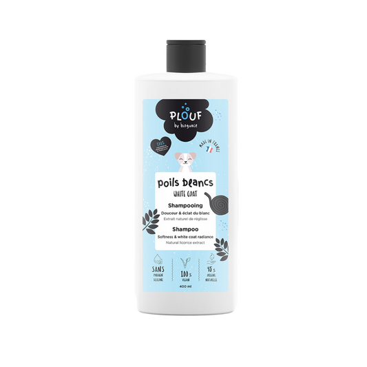 PLOUF Chien shampooing poils blancs 400ml