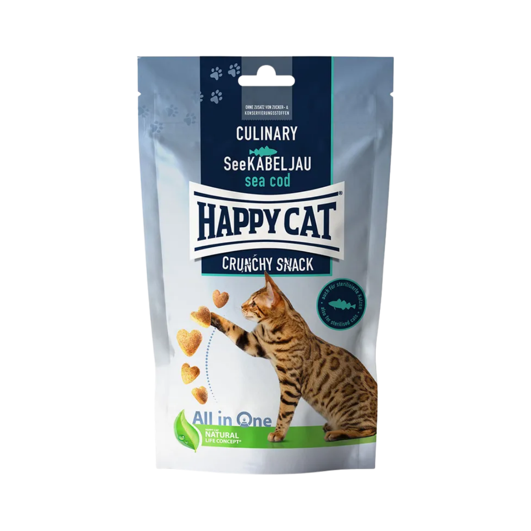 Happy Cat Crunchy Snack au Cabillaud 70gr
