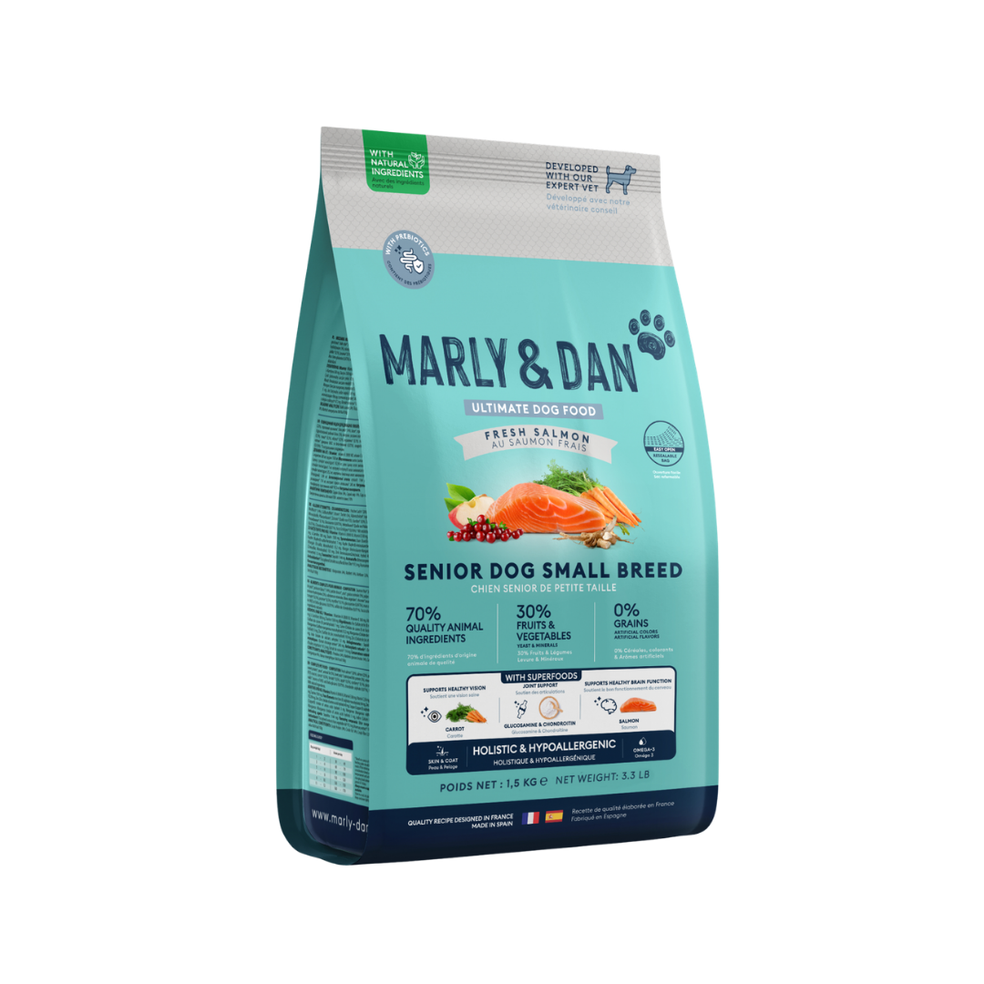 Marly & Dan - Croquettes Senior Small Breed au Saumon 4kg