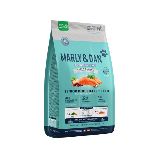 Marly & Dan - Croquettes Senior Small Breed au Saumon 4kg
