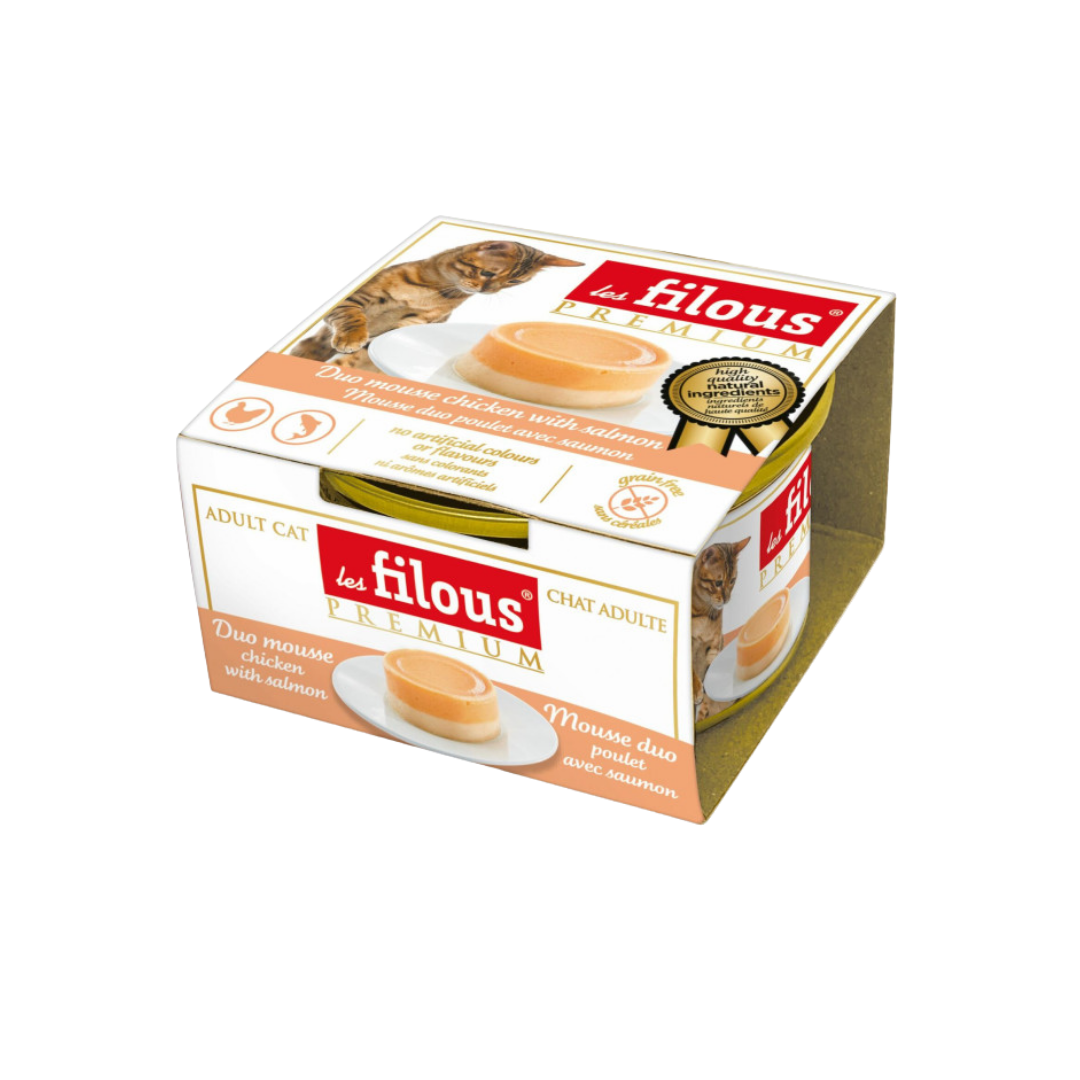 Mousse duo Poulet avec Saumon 85gr