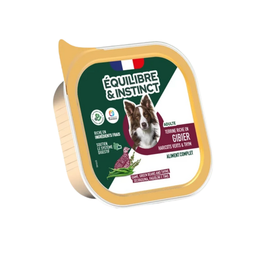 Pâtées riches en gibier, haricots verts & thym 300gr