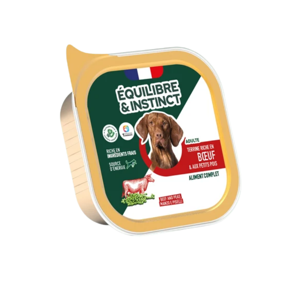 Pâtées riches en bœuf & aux petits pois 300gr