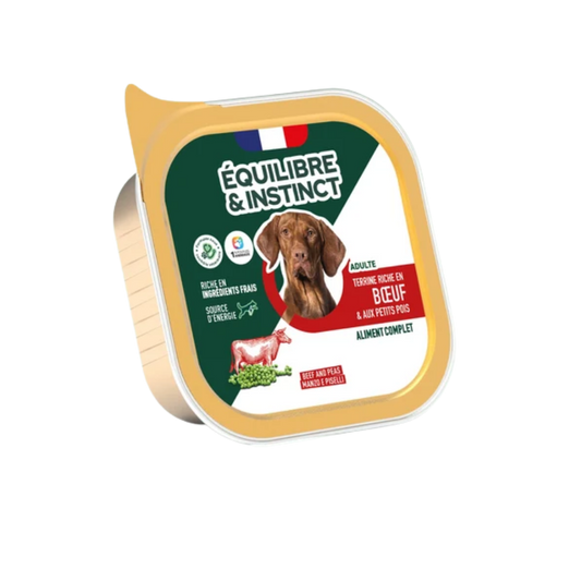 Pâtées riches en bœuf & aux petits pois 300gr