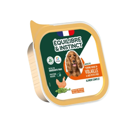 Pâtées riches en volaille & aux petits pois 300gr