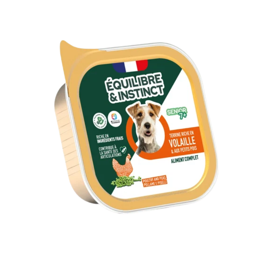 Pâtées riches en volaille & aux petits pois Senior 7+ 300gr