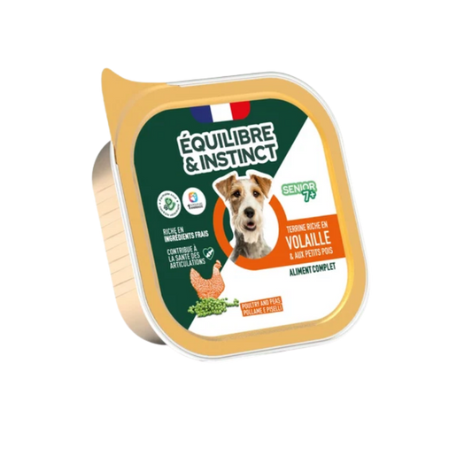 Pâtées riches en volaille & aux petits pois Senior 7+ 300gr