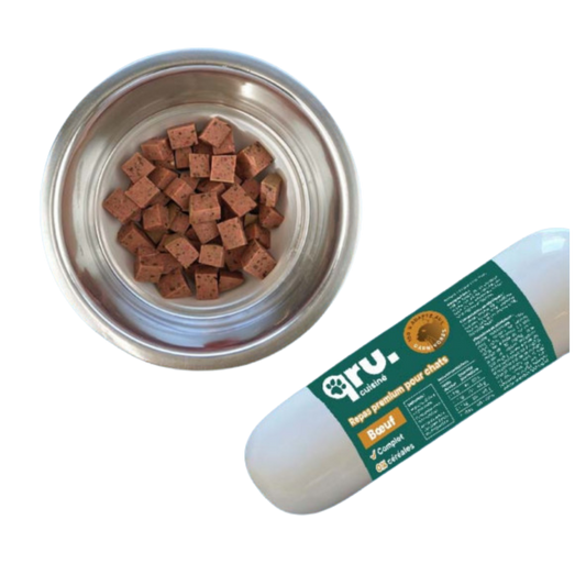 Qru - Saucisson Boeuf pour Chat - 200g