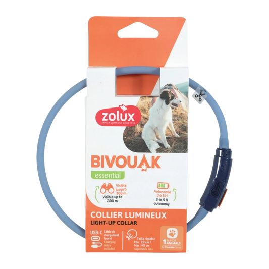 Zolux Bivouak – Collier Lumineux Poils Courts