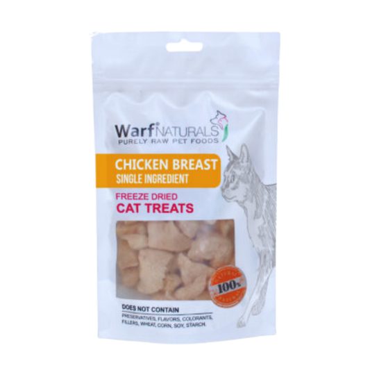 Warf Naturals Friandise Lyophilisée Poitrine de Poulet Chat 40g