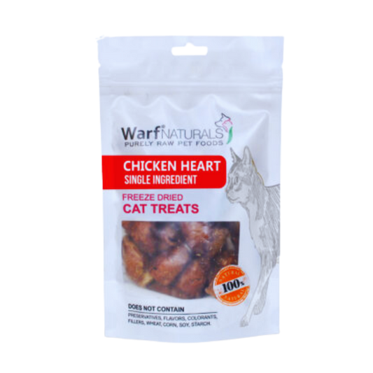 Warf Naturals Friandise Lyophilisée Coeur de Poulet Chat 40gr