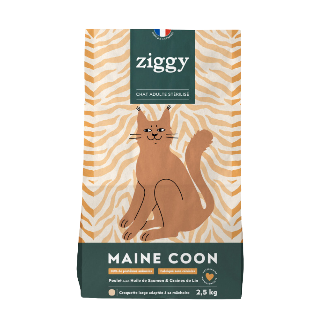 Ziggy - Croquettes Maine Coon Stérilisé Poulet 2.5kg