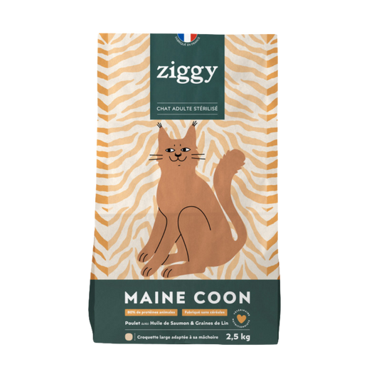 Ziggy - Croquettes Maine Coon Stérilisé Poulet 2.5kg